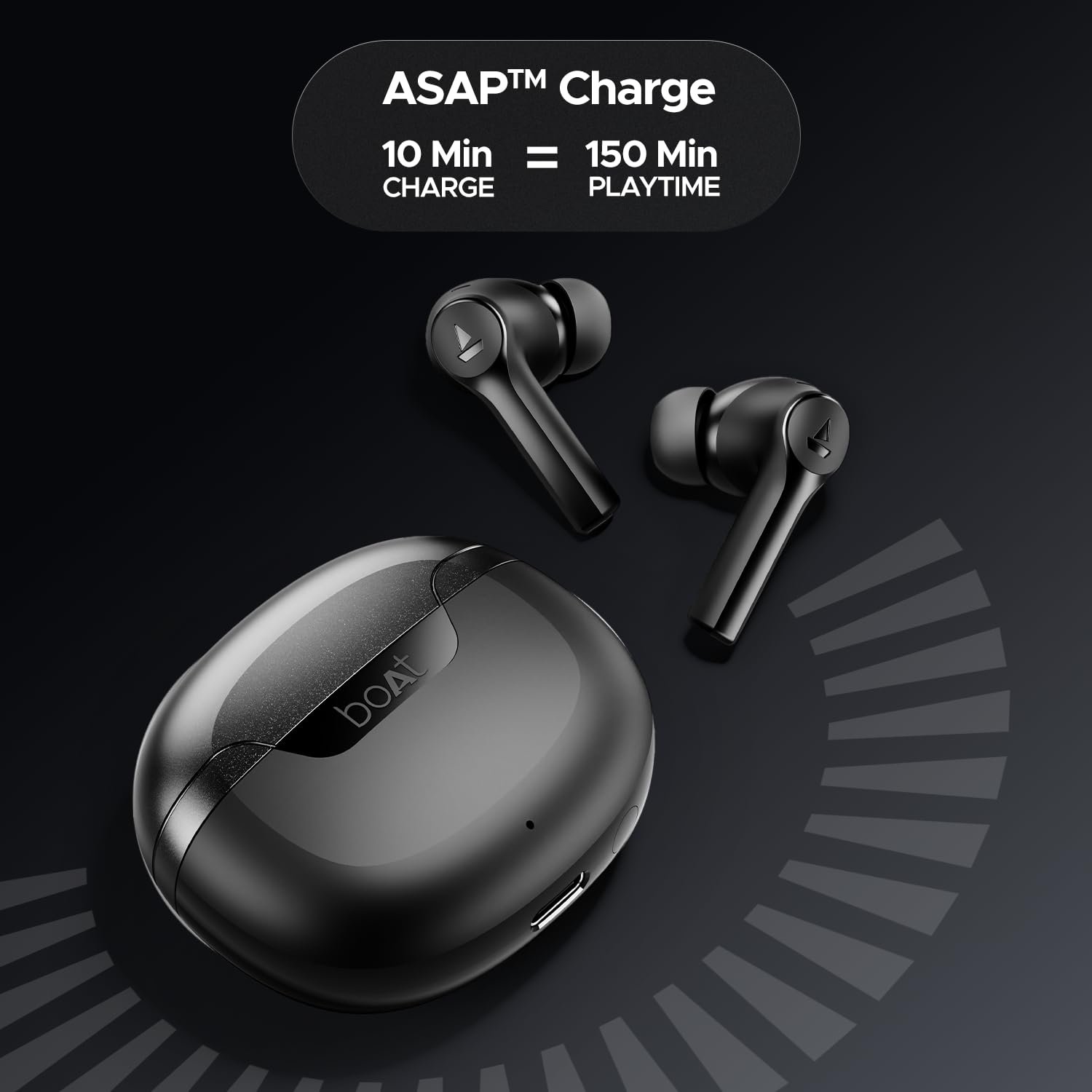 boAt Airdopes 300 Wireless Earbuds Gunmetal Black
