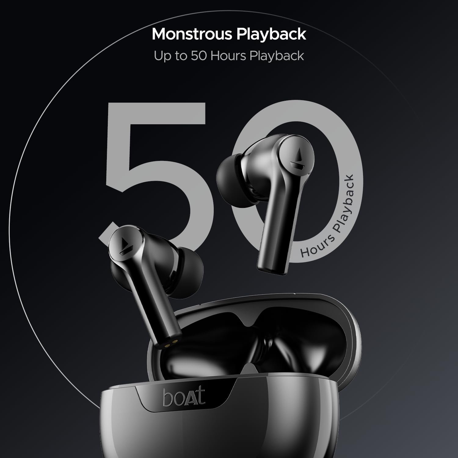 boAt Airdopes 300 Wireless Earbuds Gunmetal Black