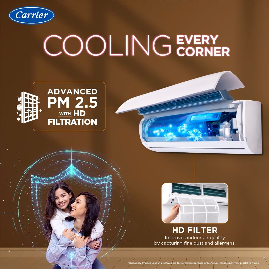 Carrier 1.5 Ton 3 Star Flexicool Inverter Split AC White