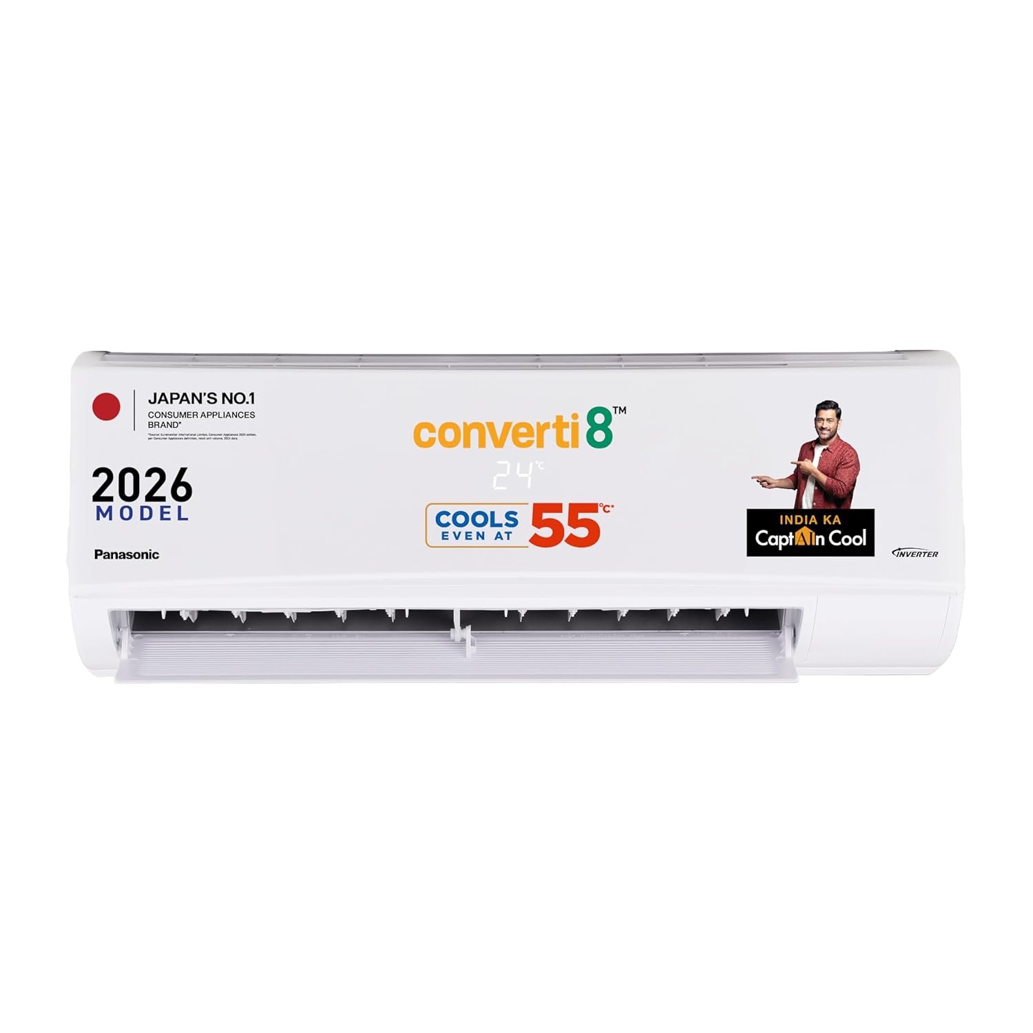 Panasonic 1 Ton Inverter Split AC White