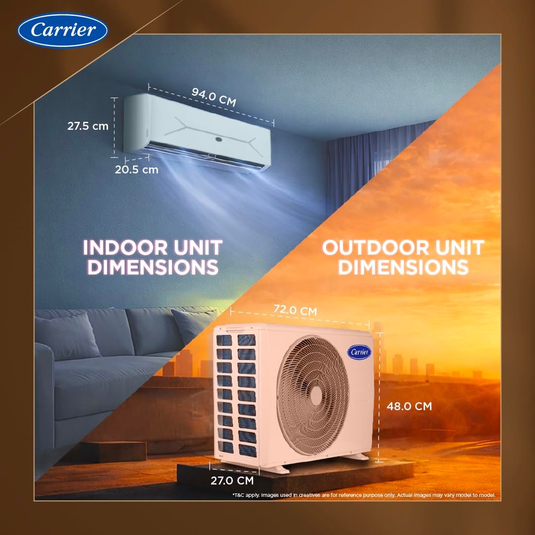 Carrier 1.5 Ton 3 Star Flexicool Inverter Split AC White