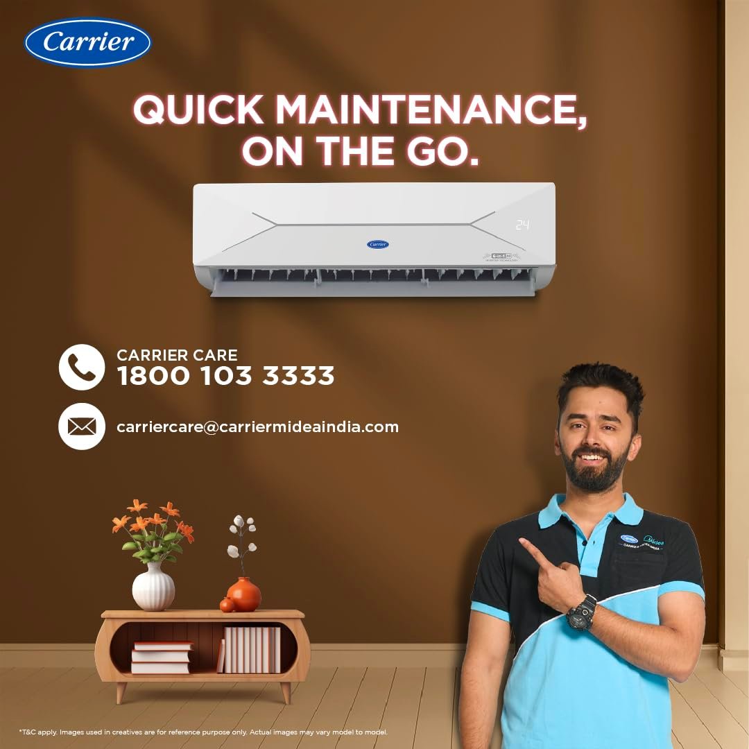 Carrier 1.5 Ton 3 Star Flexicool Inverter Split AC White