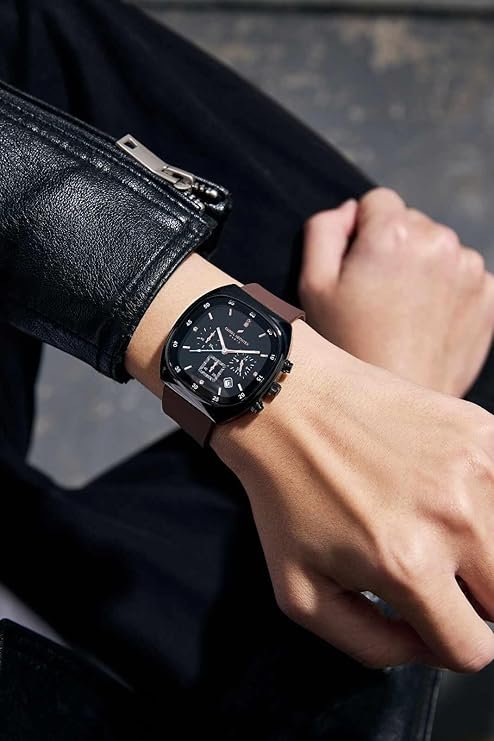 Daniel Hechter Paris Bercy Collection Modern Chronograph Watch for Men with Square Dial and Silicon Band-DHM1001 - Image 6