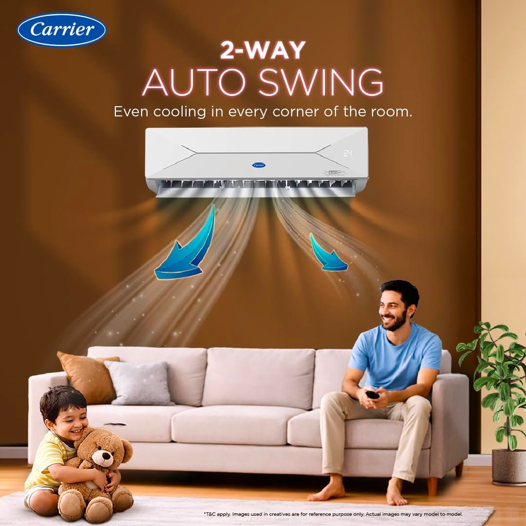 Carrier 1.5 Ton 3 Star Flexicool Inverter Split AC White