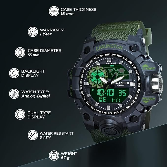 Carlington Analog Watch CT3388 for men and boys