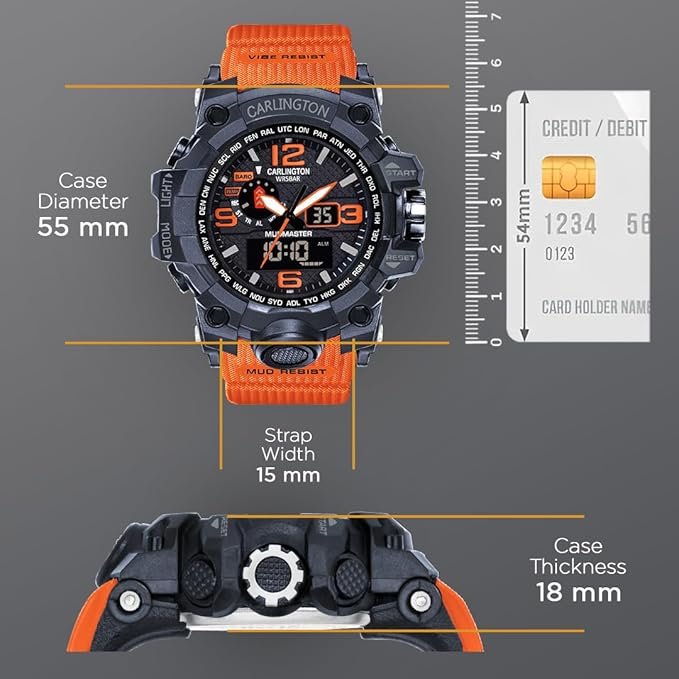 Carlington Resin Strap Watch CT-3344 for men and boys