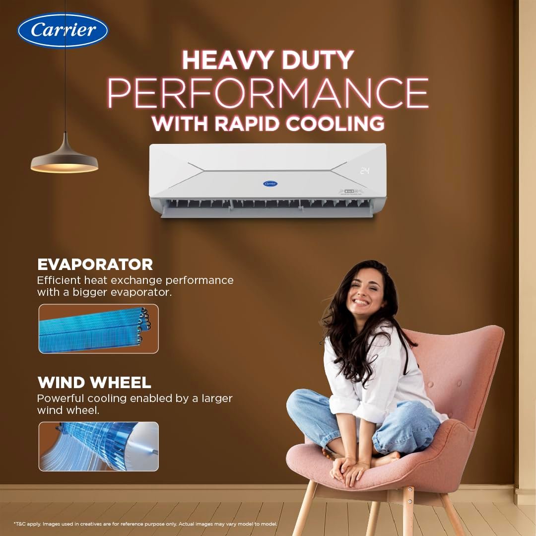 Carrier 1.5 Ton 3 Star Flexicool Inverter Split AC White