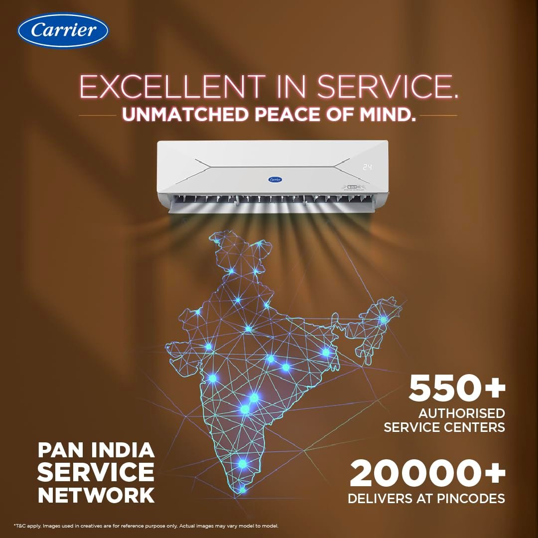 Carrier 1.5 Ton 3 Star Flexicool Inverter Split AC White