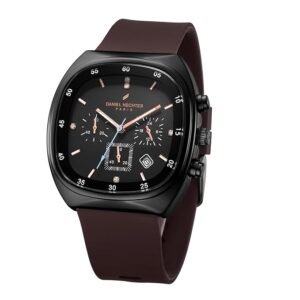 Daniel Hechter Paris Bercy Collection Modern Chronograph Watch for Men with Square Dial and Silicon Band-DHM1001
