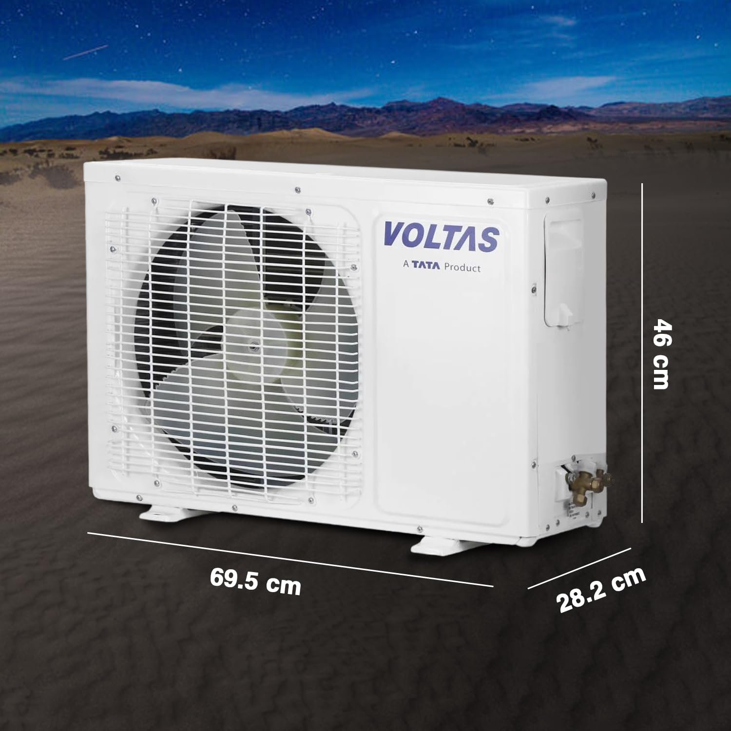 Voltas 1 Ton 3 Star, Inverter Split AC (Copper, LED Display, Anti-dust Filter, 123V Vectra Elegant, White) - Image 2