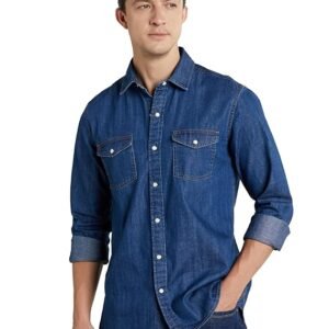Symbol Premium Men's Casual Cotton Denim Shirt Regular Fit
