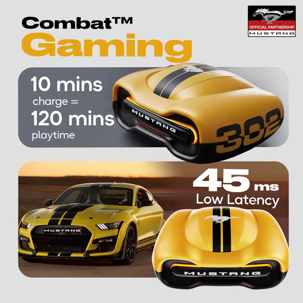 Boult Mustang Wireless Earbuds Yellow