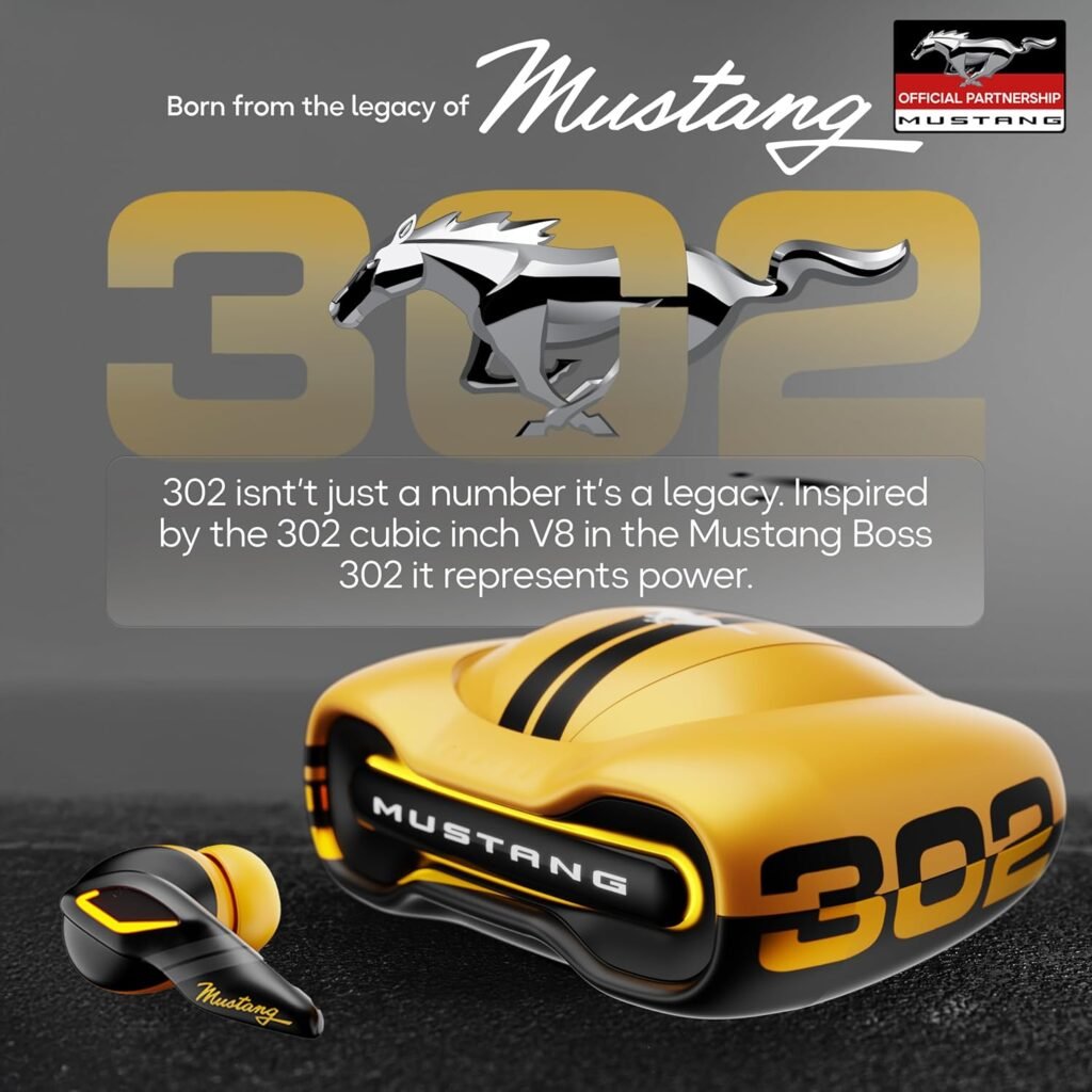 Boult Mustang Wireless Earbuds Yellow