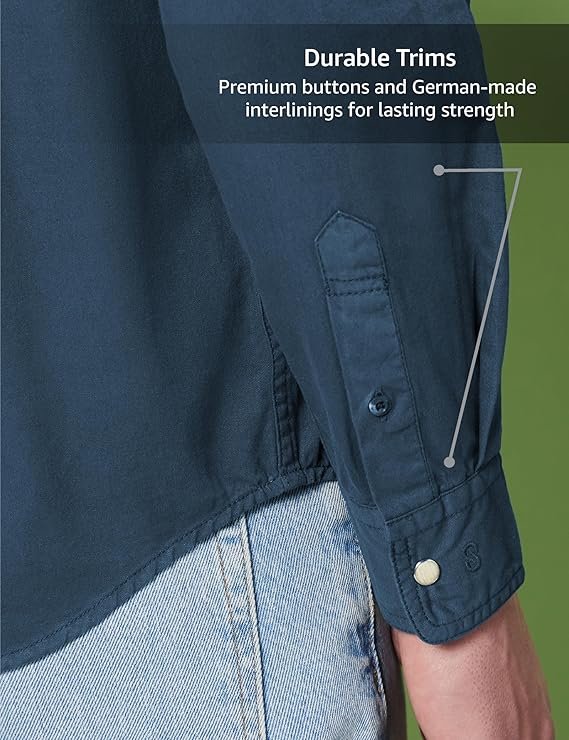 Comfortable pure cotton shirt for men with a stylish slim fit design.