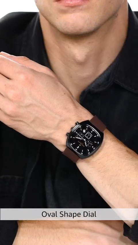 Daniel Hechter Paris Bercy Collection Modern Chronograph Watch for Men with Square Dial and Silicon Band-DHM1001 - Image 2